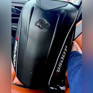 BSDPP hard shell motorcycle backpack. Waterproof. Brand new, never used